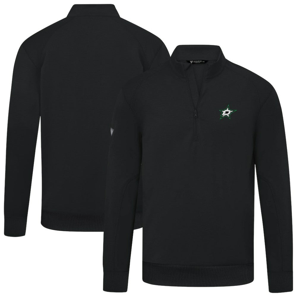 Dallas Stars Levelwear Upright Tri-Blend Quarter-Zip Pullover - Black Pullover