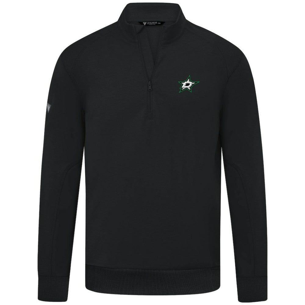 Dallas Stars Levelwear Upright Tri-Blend Quarter-Zip Pullover - Black Pullover