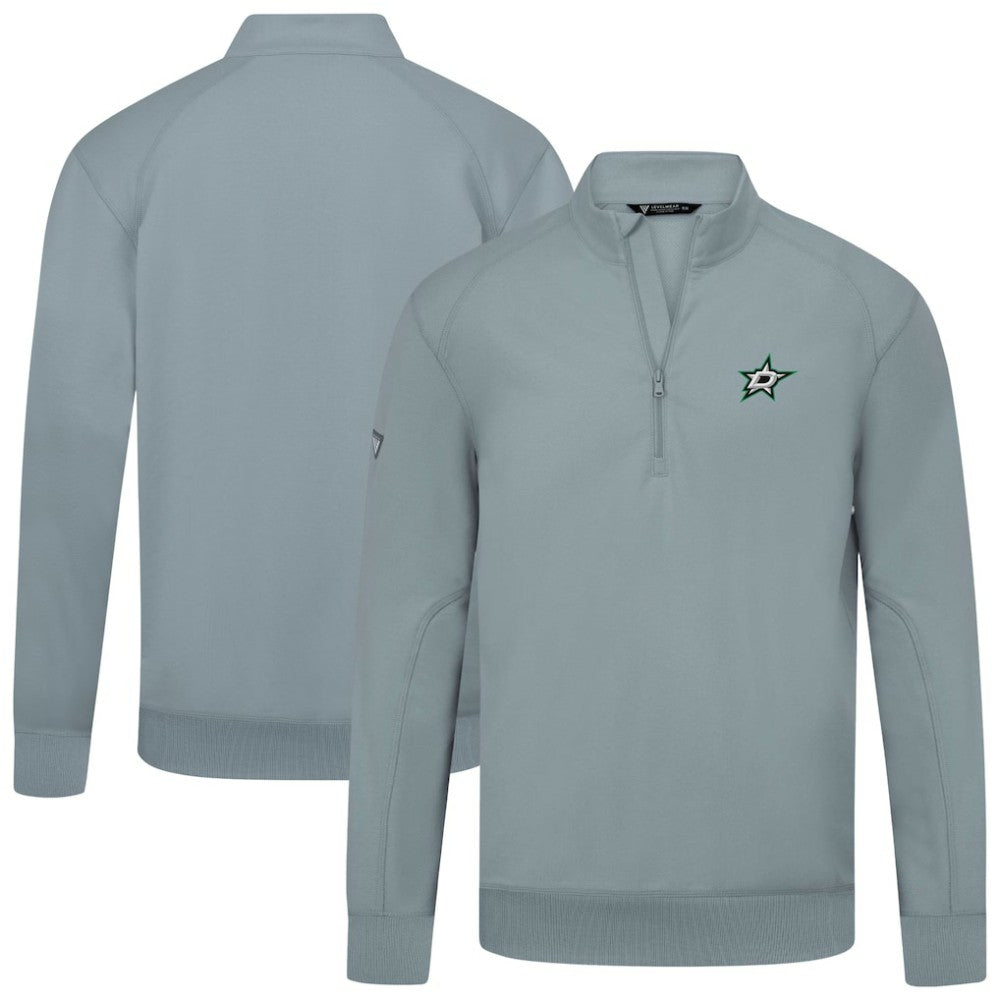 Dallas Stars Levelwear Upright Tri-Blend Quarter-Zip Pullover - Gray Pullover