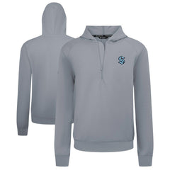 Seattle Kraken Levelwear Technic Quarter-Zip Pullover Hoodie - Gray Hoodies