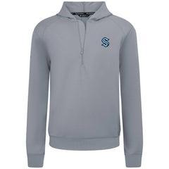 Seattle Kraken Levelwear Technic Quarter-Zip Pullover Hoodie - Gray Hoodies