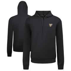 Pittsburgh Penguins Levelwear Technic Quarter-Zip Pullover Hoodie - Black Hoodies