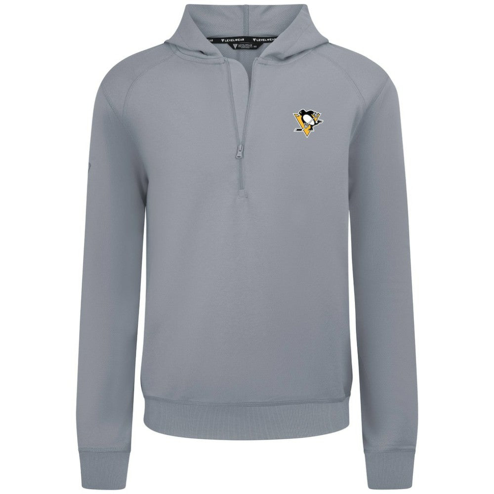Pittsburgh Penguins Levelwear Technic Quarter-Zip Pullover Hoodie - Gray Hoodies