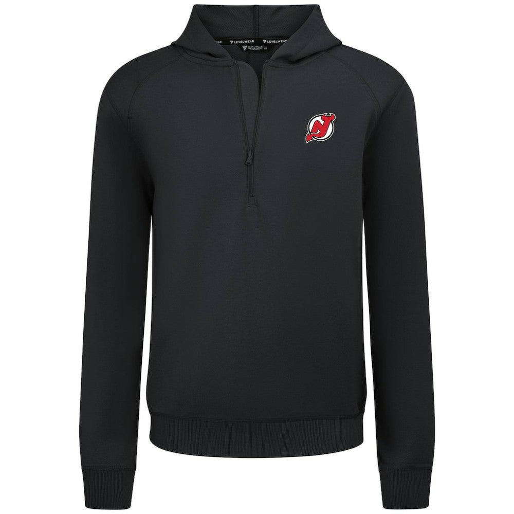 New Jersey Devils Levelwear Technic Quarter-Zip Pullover Hoodie - Black Jerseys