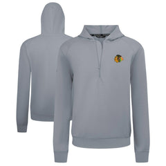 Chicago Blackhawks Levelwear Technic Quarter-Zip Pullover Hoodie - Gray Hoodies