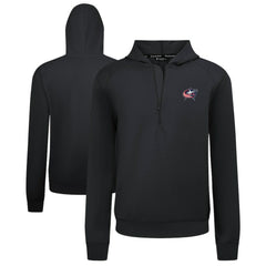 Columbus Blue Jackets Levelwear Technic Quarter-Zip Pullover Hoodie - Black Hoodies