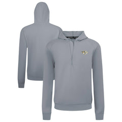 Nashville Predators Levelwear Technic Quarter-Zip Pullover Hoodie - Gray Hoodies