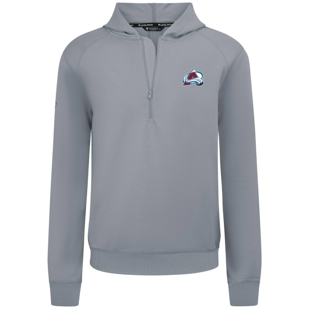 Colorado Avalanche Levelwear Technic Quarter-Zip Pullover Hoodie - Gray Hoodies