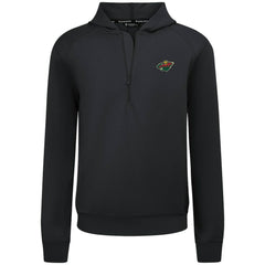 Minnesota Wild Levelwear Technic Quarter-Zip Pullover Hoodie - Black Hoodies