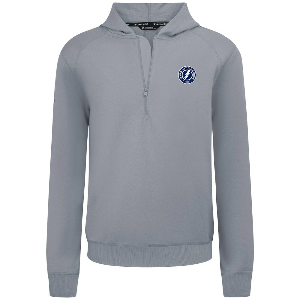 Tampa Bay Lightning Levelwear Technic Quarter-Zip Pullover Hoodie - Gray Hoodies