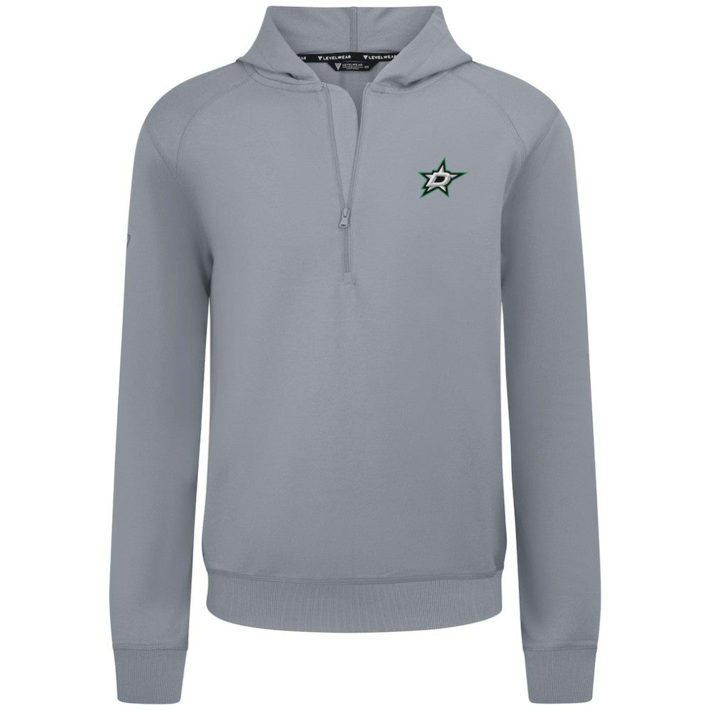 Dallas Stars Levelwear Technic Quarter-Zip Pullover Hoodie - Gray Hoodies