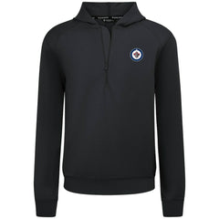 Winnipeg Jets Levelwear Technic Quarter-Zip Pullover Hoodie - Black Hoodies