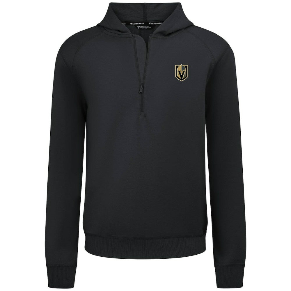 Vegas Golden Knights Levelwear Technic Quarter-Zip Pullover Hoodie - Black Hoodies