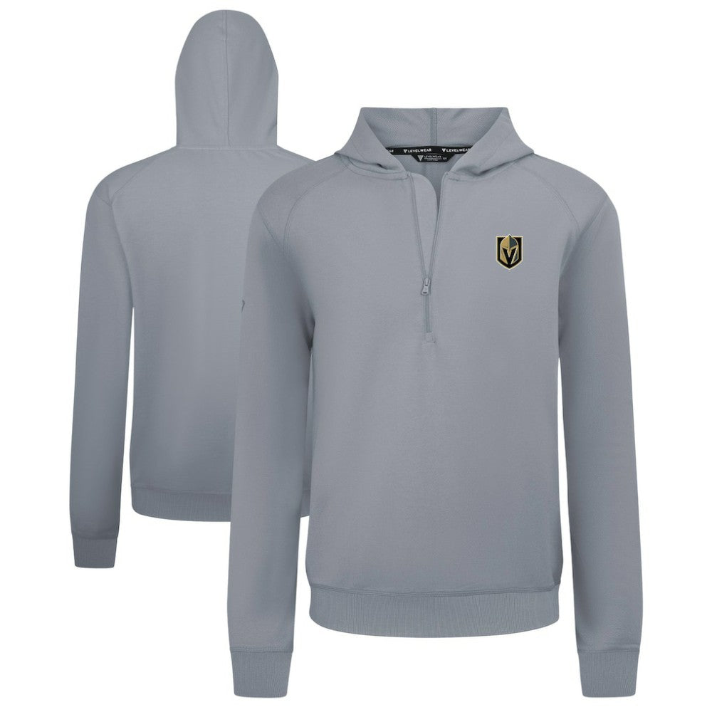 Vegas Golden Knights Levelwear Technic Quarter-Zip Pullover Hoodie - Gray Hoodies