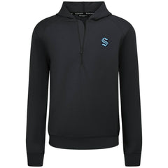 Seattle Kraken Levelwear Technic Quarter-Zip Pullover Hoodie - Black Hoodies