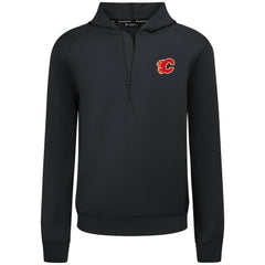 Calgary Flames Levelwear Technic Quarter-Zip Pullover Hoodie - Black Hoodies