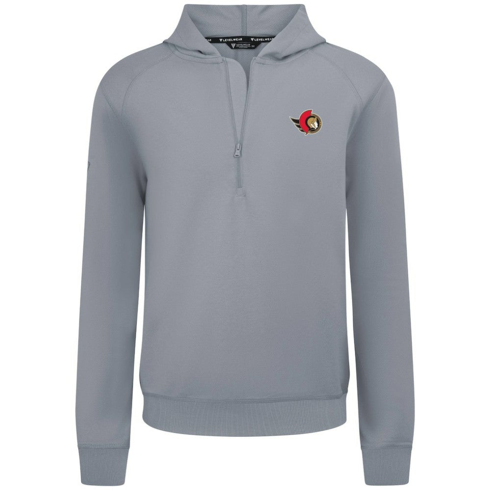 Ottawa Senators Levelwear Technic Quarter-Zip Pullover Hoodie - Gray Hoodies