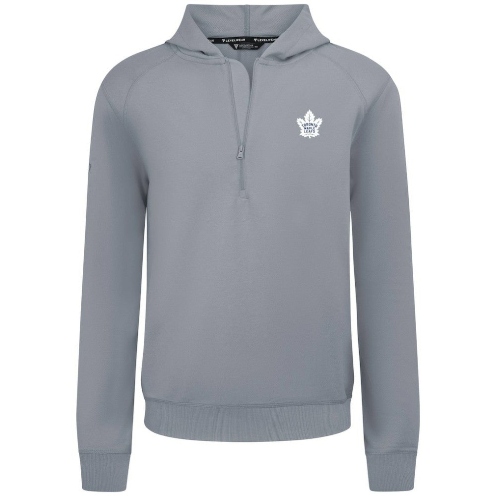 Toronto Maple Leafs Levelwear Technic Quarter-Zip Pullover Hoodie - Gray Hoodies