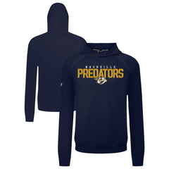 Nashville Predators Levelwear Mandate Carve Tri-Blend Pullover Hoodie - Navy Hoodies