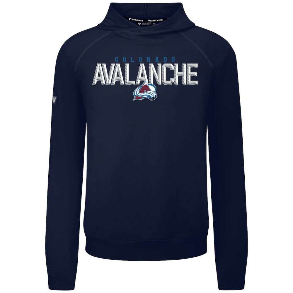 Colorado Avalanche Levelwear Mandate Carve Tri-Blend Pullover Hoodie - Navy Hoodies