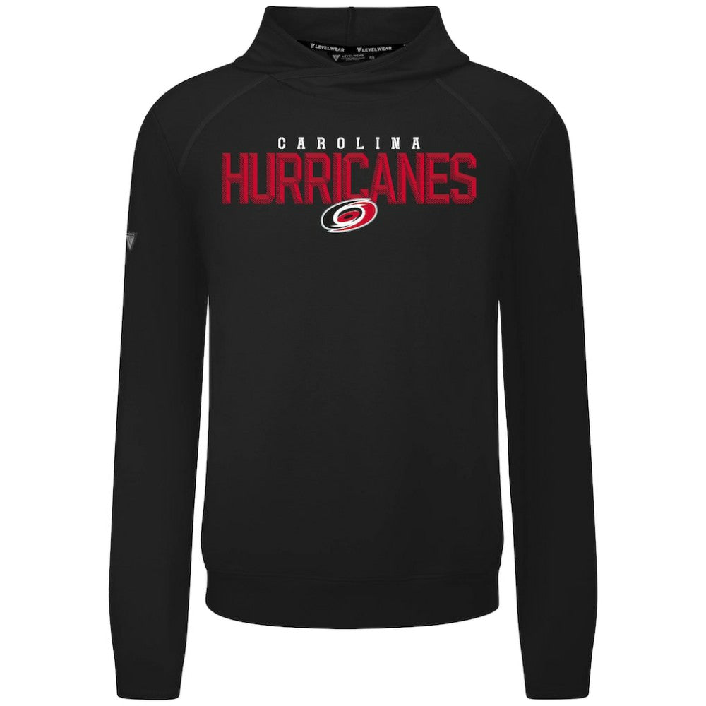 Carolina Hurricanes Levelwear Mandate Carve Tri-Blend Pullover Hoodie - Black Hoodies