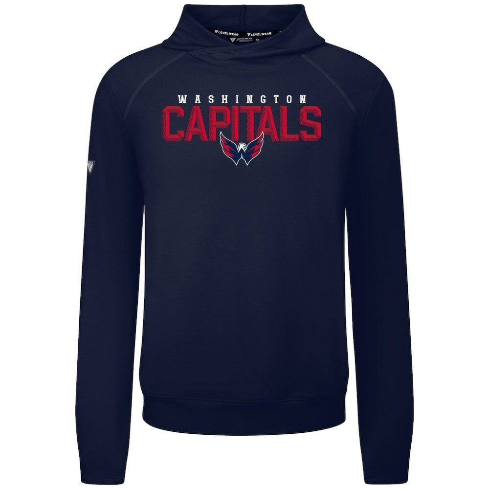 Washington Capitals Levelwear Mandate Carve Tri-Blend Pullover Hoodie - Navy Hoodies