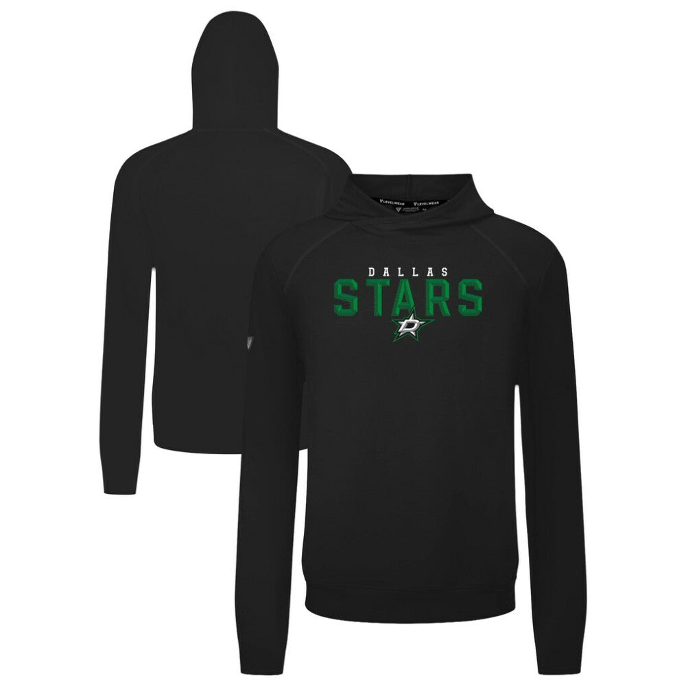 Dallas Stars Levelwear Mandate Carve Tri-Blend Pullover Hoodie - Black Hoodies