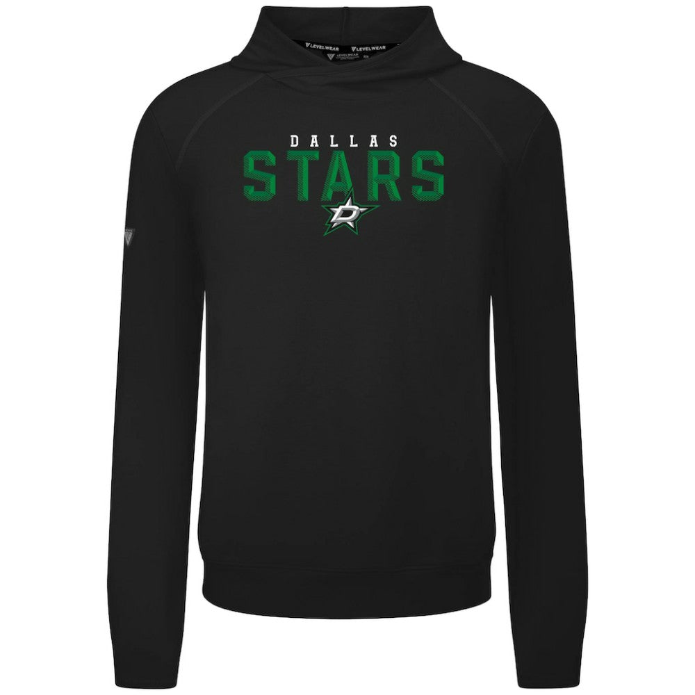 Dallas Stars Levelwear Mandate Carve Tri-Blend Pullover Hoodie - Black Hoodies