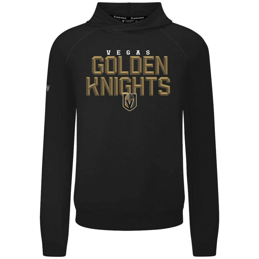 Vegas Golden Knights Levelwear Mandate Carve Tri-Blend Pullover Hoodie - Black Hoodies