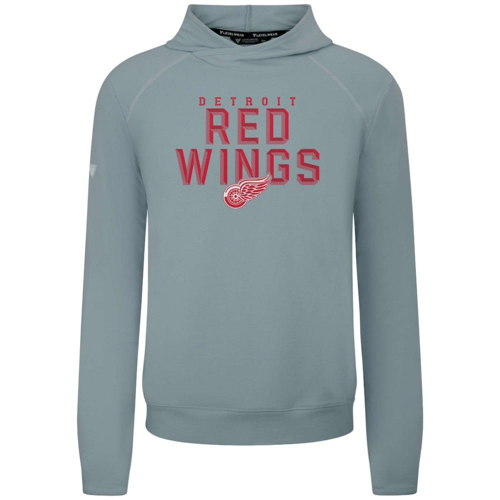 Detroit Red Wings Levelwear Mandate Carve Tri-Blend Pullover Hoodie - Gray Hoodies