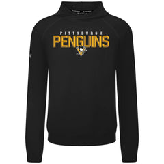 Pittsburgh Penguins Levelwear Mandate Carve Tri-Blend Pullover Hoodie - Black Hoodies