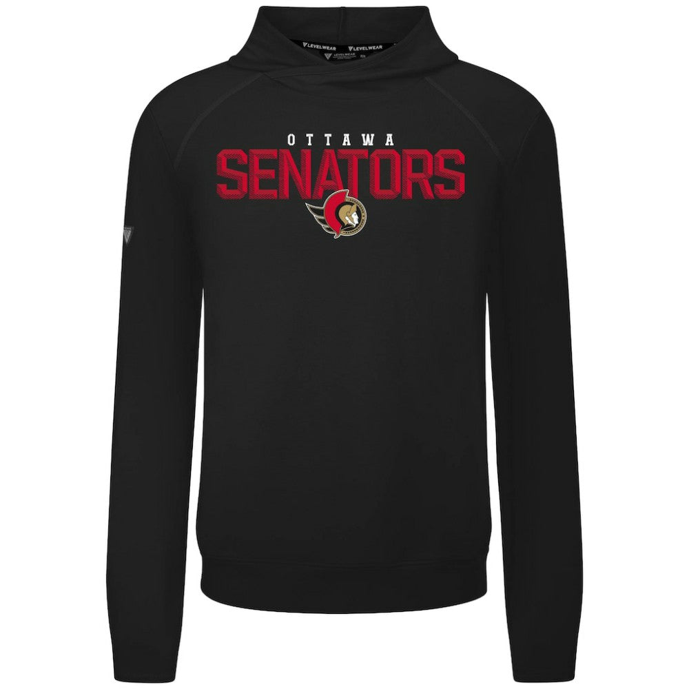 Ottawa Senators Levelwear Mandate Carve Tri-Blend Pullover Hoodie - Black Hoodies