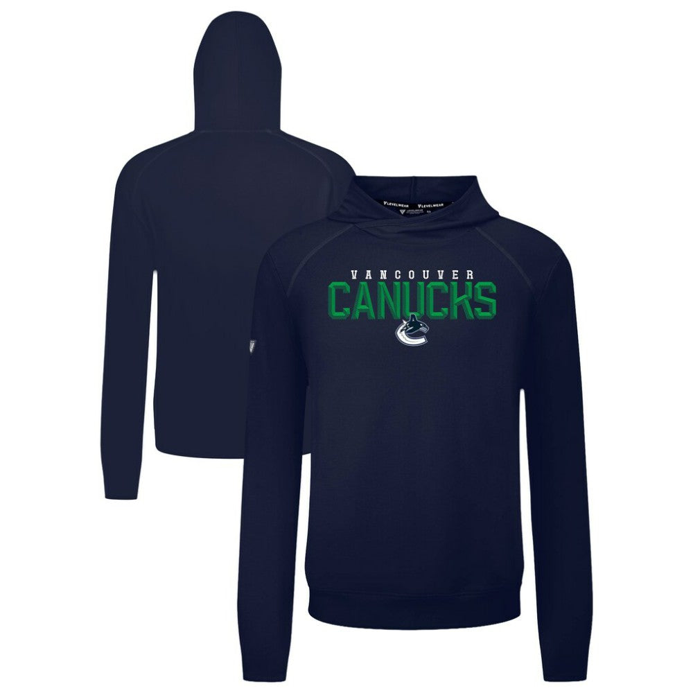 Vancouver Canucks Levelwear Mandate Carve Tri-Blend Pullover Hoodie - Blue Hoodies