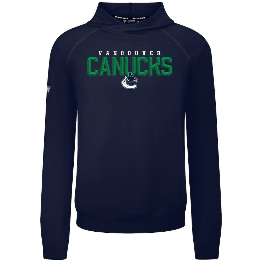 Vancouver Canucks Levelwear Mandate Carve Tri-Blend Pullover Hoodie - Blue Hoodies