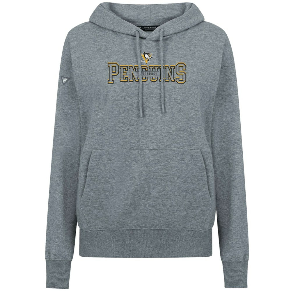 Pittsburgh Penguins Levelwear Women's Adorn Journey Pullover Hoodie - Gray Hoodies