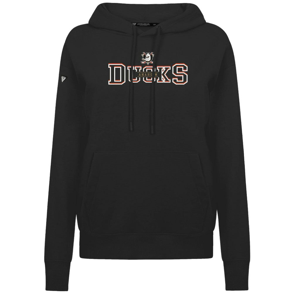 Anaheim Ducks Levelwear Women's Adorn Journey Pullover Hoodie - Black Hoodies