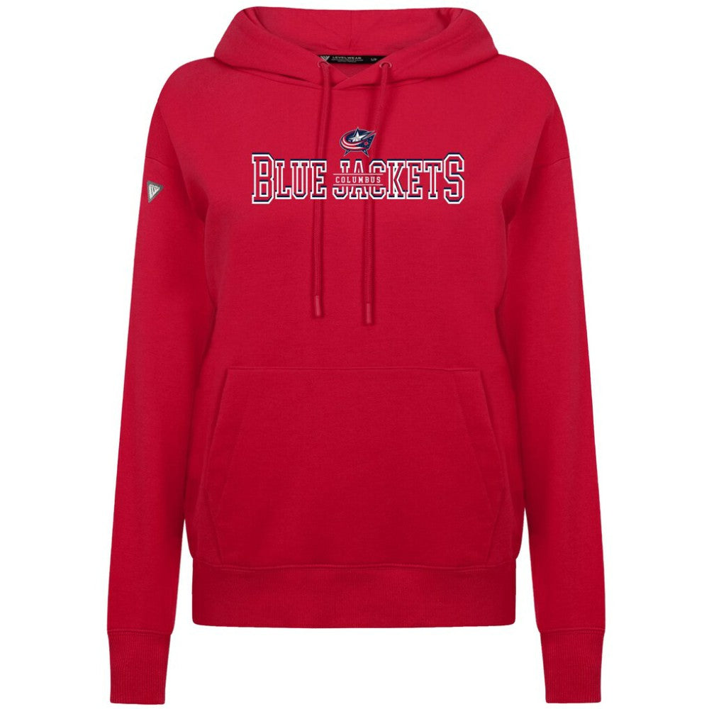 Columbus Blue Jackets Levelwear Women's Adorn Journey Pullover Hoodie - Red Hoodies