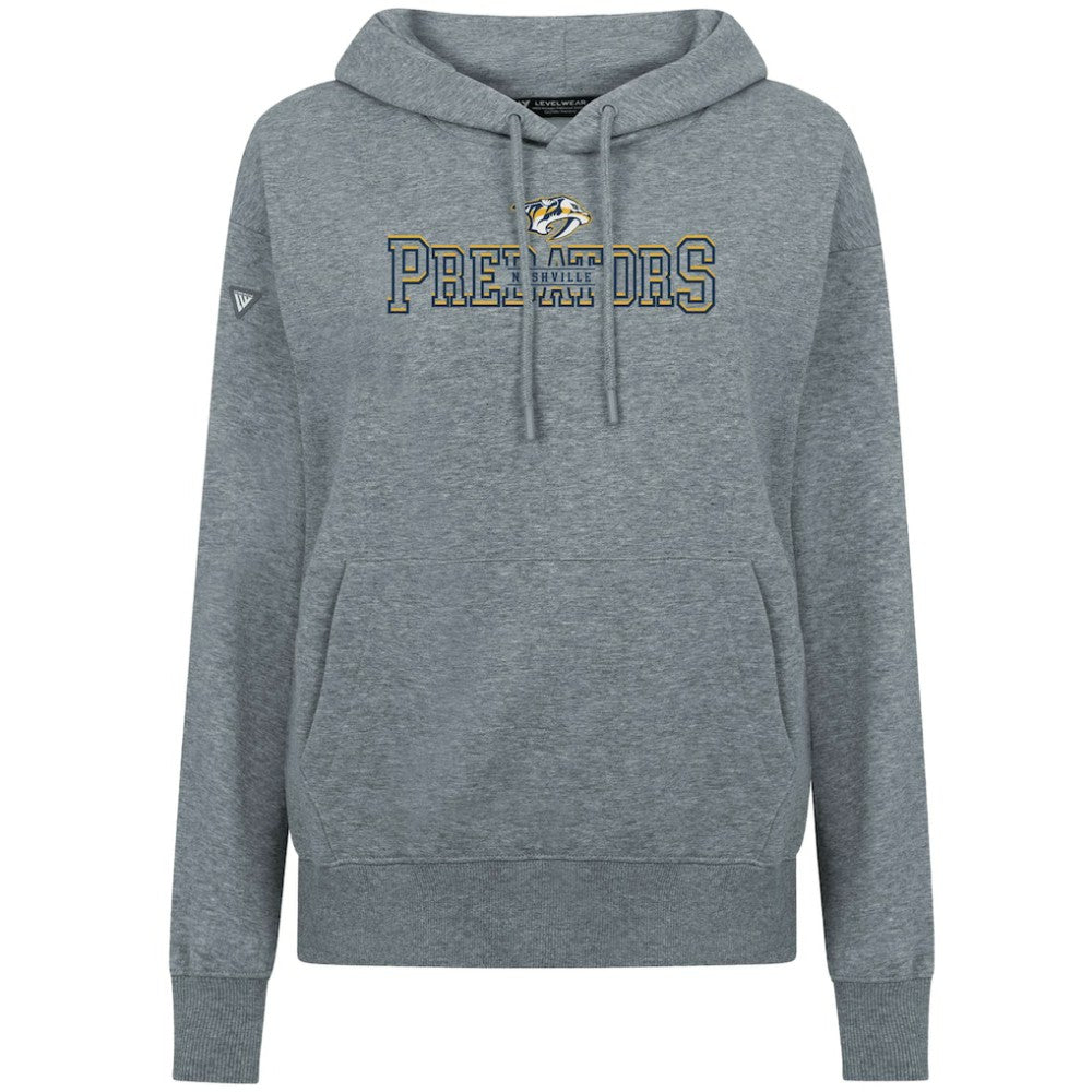 Nashville Predators Levelwear Women's Adorn Journey Pullover Hoodie - Gray Hoodies