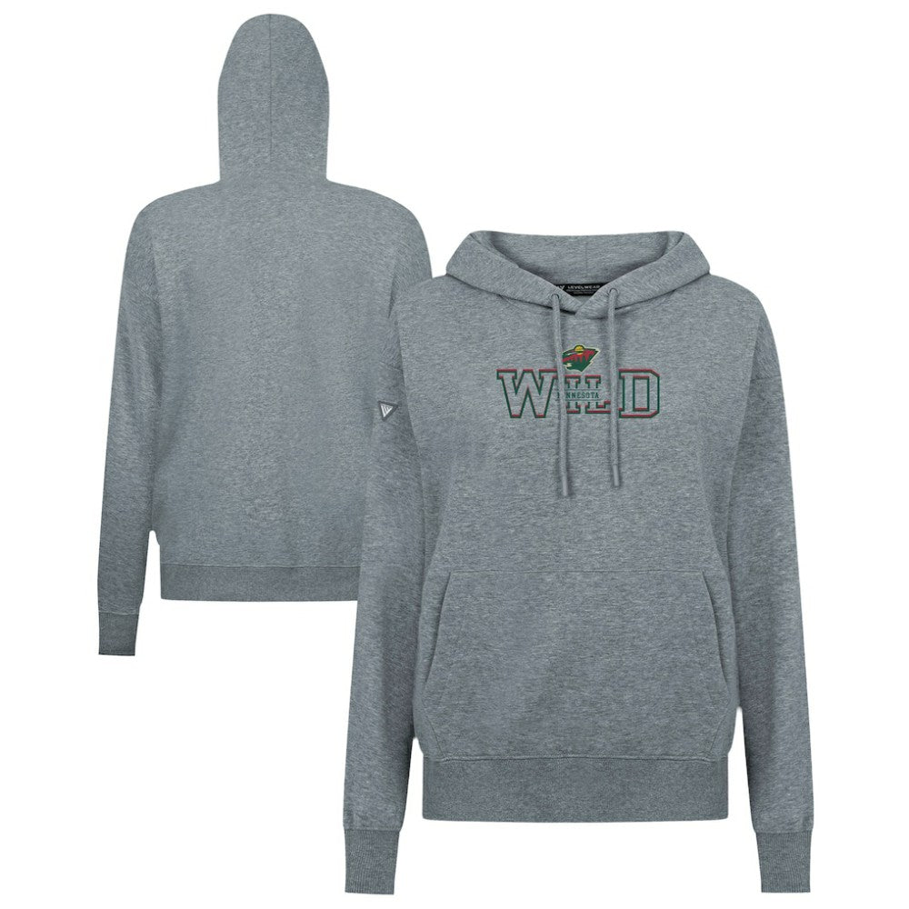 Minnesota Wild Levelwear Women's Adorn Journey Pullover Hoodie - Gray Hoodies