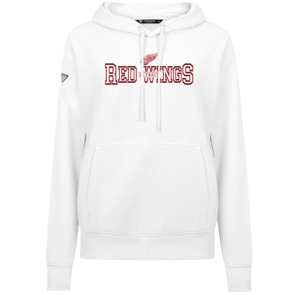 Detroit Red Wings Levelwear Women's Adorn Journey Pullover Hoodie - White Hoodies