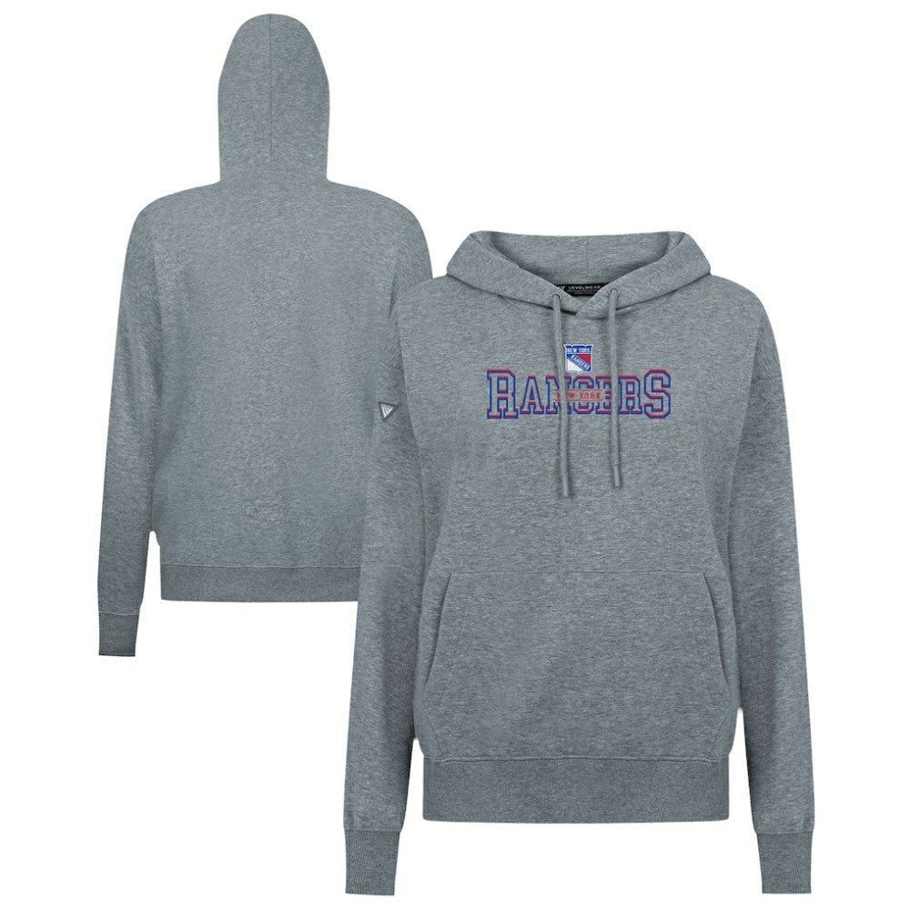 New York Rangers Levelwear Women's Adorn Journey Pullover Hoodie - Gray Hoodies