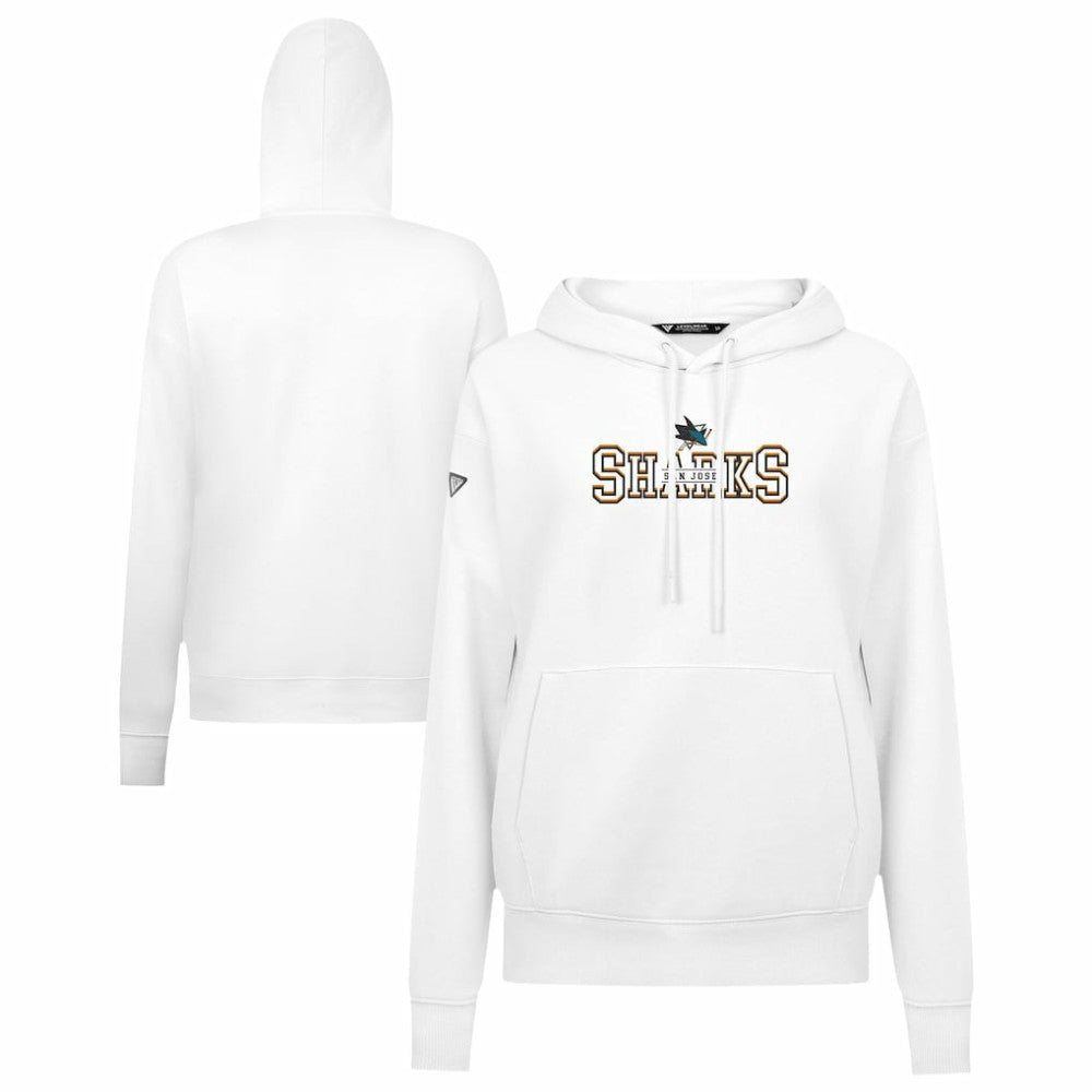 San Jose Sharks Levelwear Women's Adorn Journey Pullover Hoodie - White Hoodies