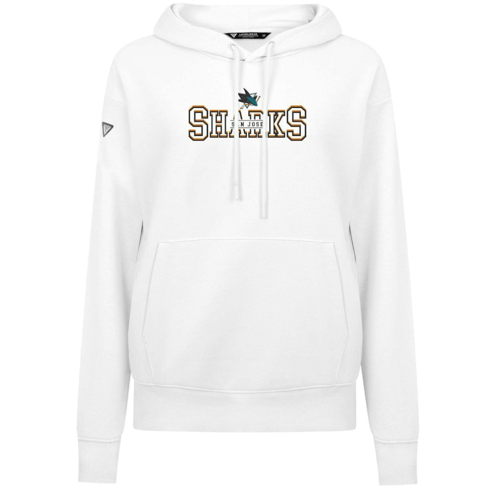San Jose Sharks Levelwear Women's Adorn Journey Pullover Hoodie - White Hoodies