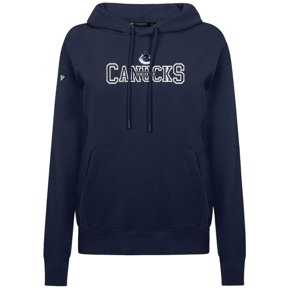 Vancouver Canucks Levelwear Women's Adorn Journey Pullover Hoodie - Navy Hoodies