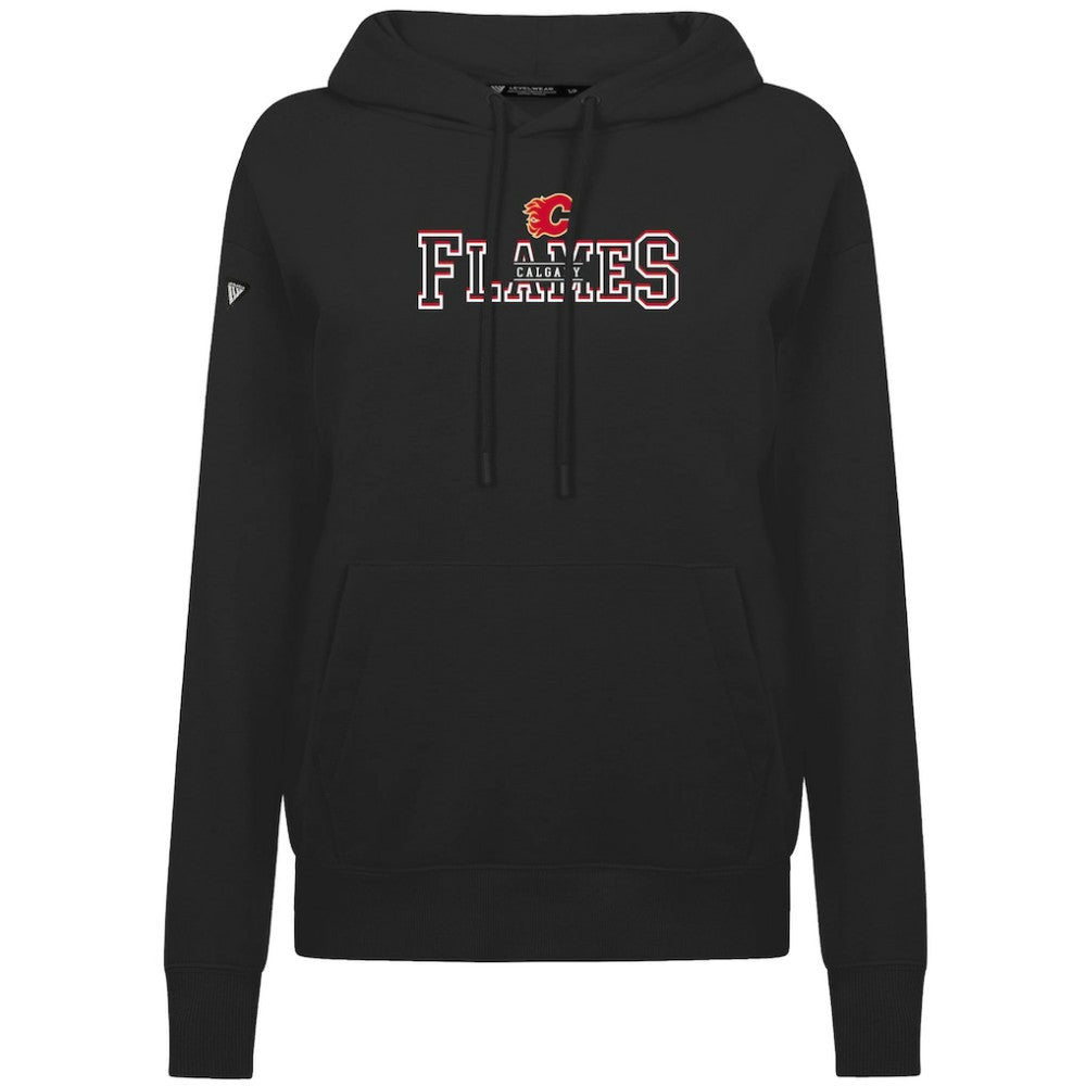 Calgary Flames Levelwear Women's Adorn Journey Pullover Hoodie - Black Hoodies