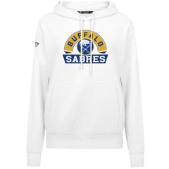 Buffalo Sabres Levelwear Women's Adorn Banner Arch Pullover Hoodie - White Hoodies