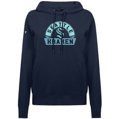 Seattle Kraken Levelwear Women's Adorn Banner Arch Pullover Hoodie - Navy Hoodies