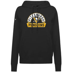 Pittsburgh Penguins Levelwear Women's Adorn Banner Arch Pullover Hoodie - Black Hoodies