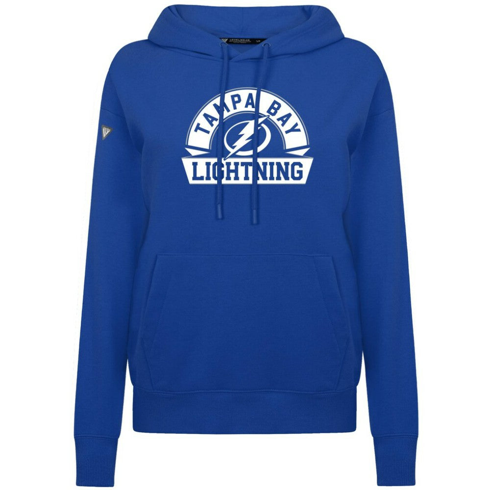 Tampa Bay Lightning Levelwear Women's Adorn Banner Arch Pullover Hoodie - Royal Hoodies