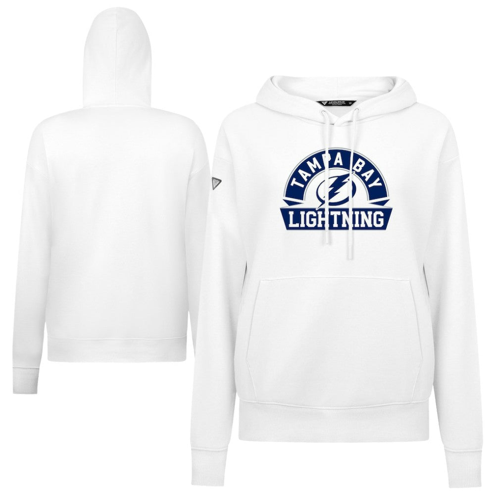 Tampa Bay Lightning Levelwear Women's Adorn Banner Arch Pullover Hoodie - White Hoodies